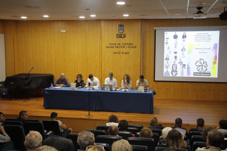 Presentación del programa electoral de Defendamos Calpe