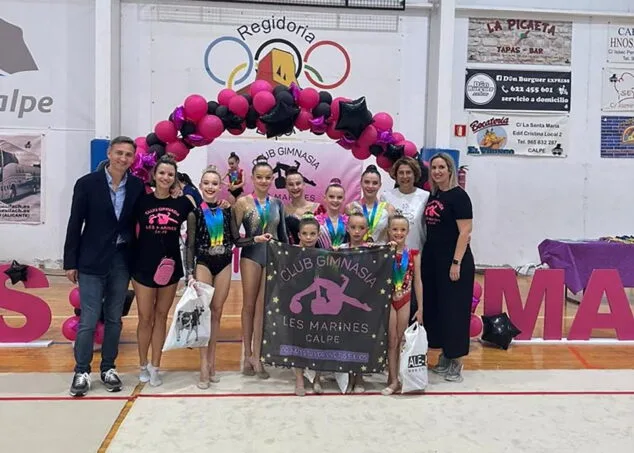 Más de 500 gimnastas de la Comunitat Valenciana, Murcia y Baleares se reúnen en el XIII Trofeo Les Marines de Calp 2 Imagen: Representantes del Club Gimnasia Les Marines de Calp