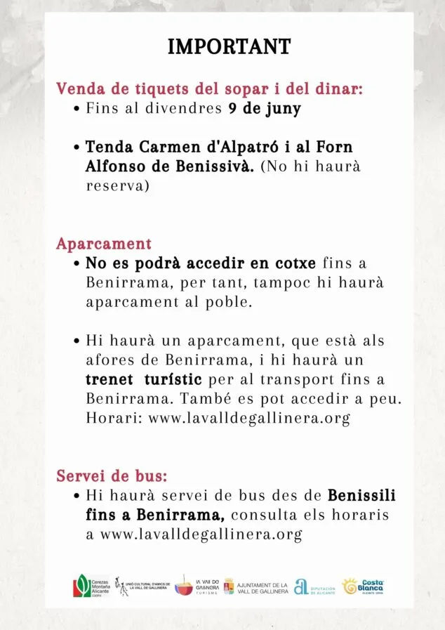 Imagen: Servicios de la Festa de la Cirera de Vall de Gallinera