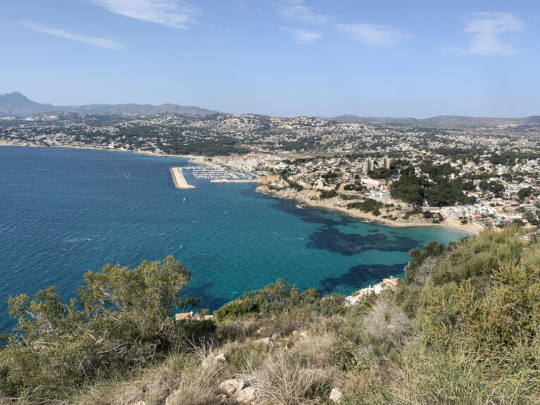 Vistas de Moraira en la ruta Cap d'Or