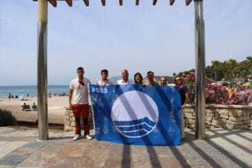 Bandeza Azul en la playa de l’Ampolla de Teulada Moraira 2023