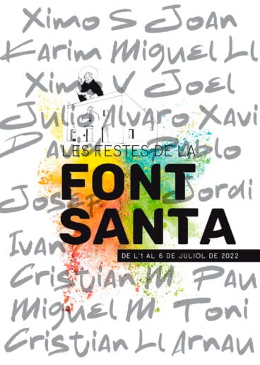 Cartel de fiestas de la Font Santa en 2022 de Teulada-Moraira