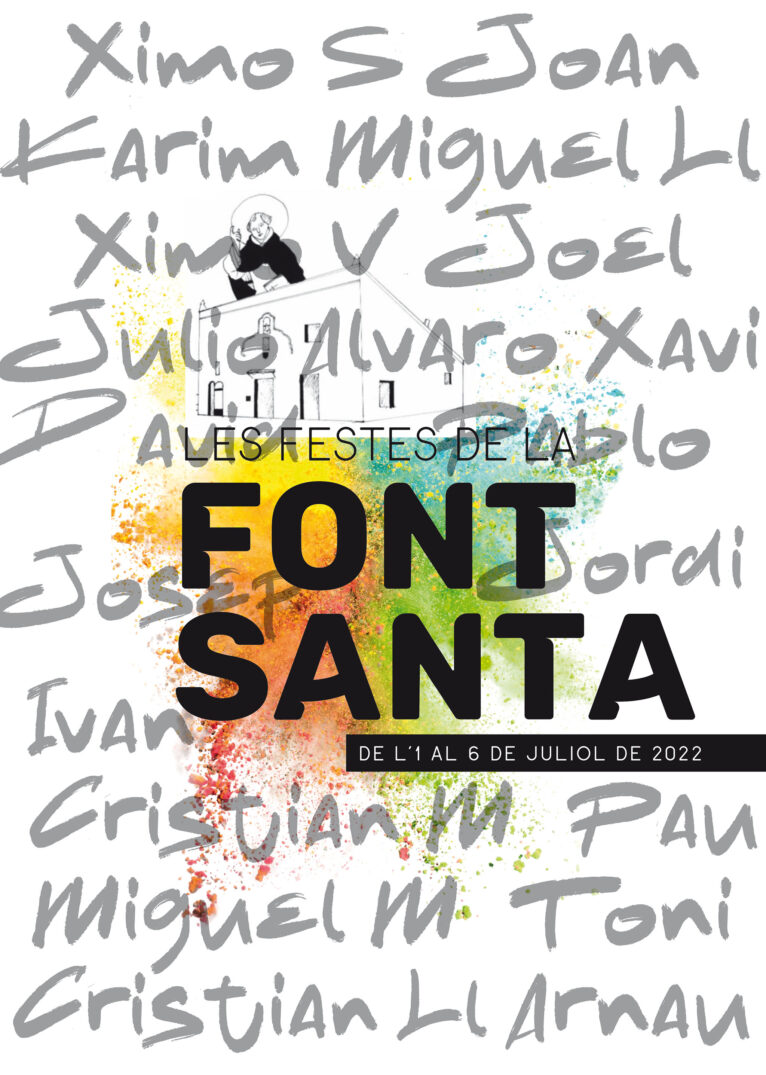 Cartel de fiestas de la Font Santa en 2022 de Teulada-Moraira