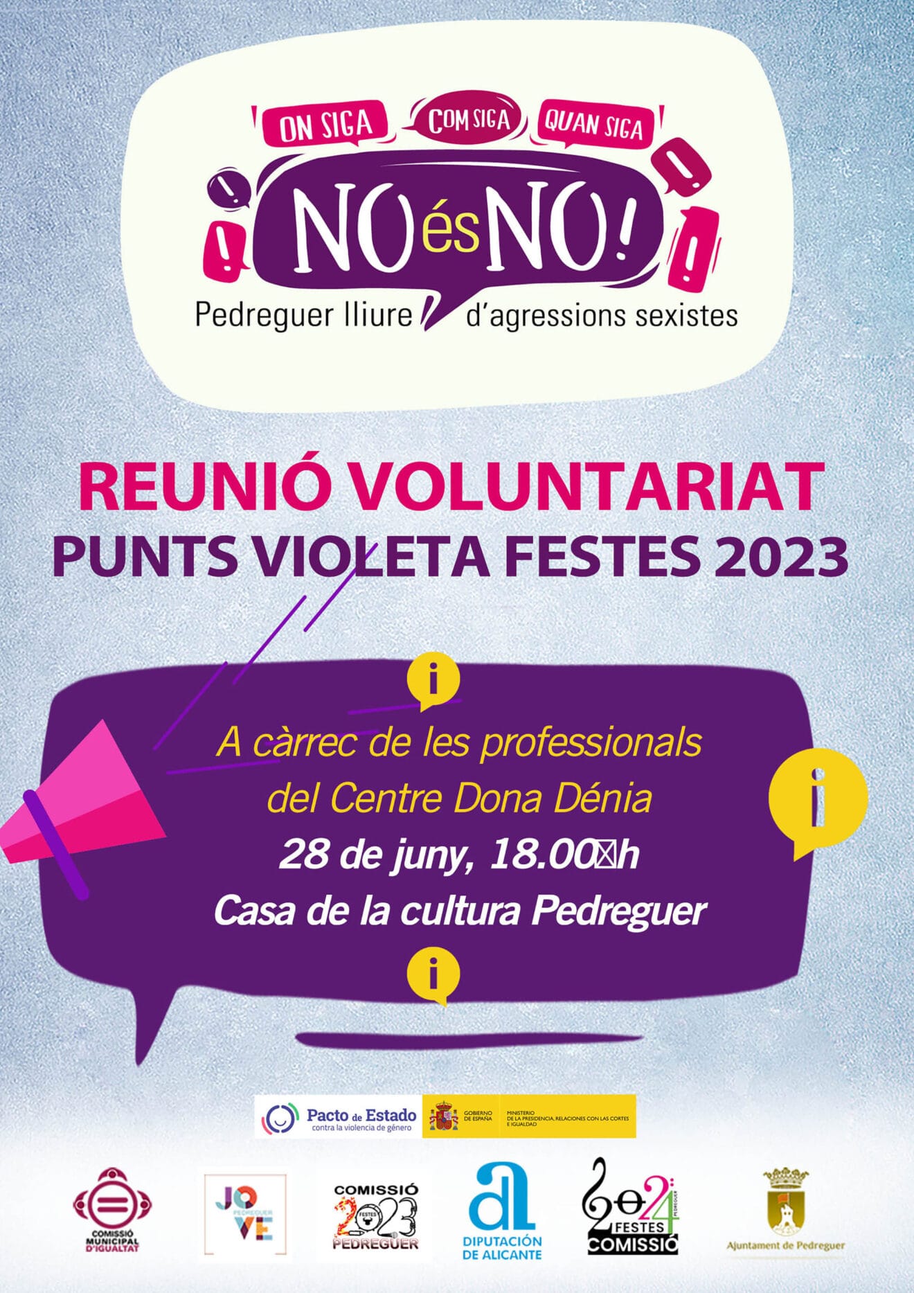Cartel de la formación de Puntos Violeta móviles