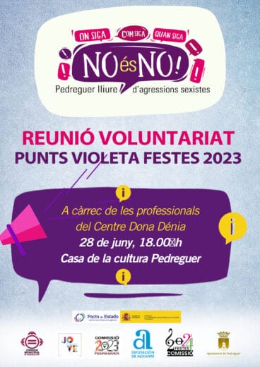 Cartel de la formación de Puntos Violeta móviles