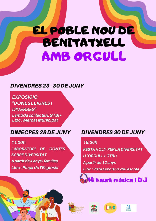 Imagen: Cartel del Orgulo LGTBI+ de Benitatxell 2023