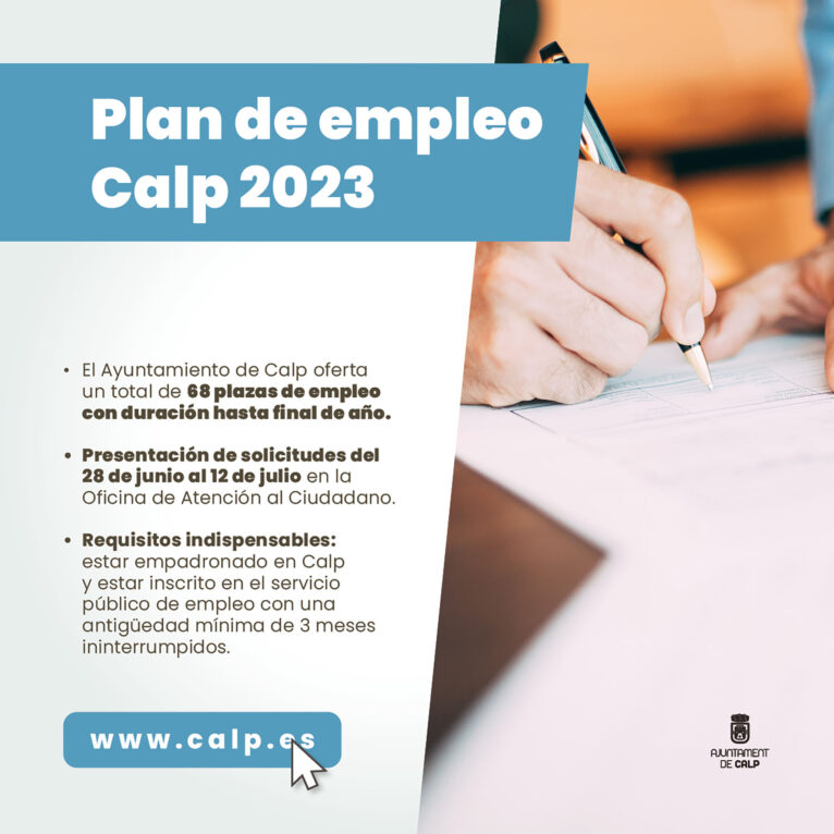 Información del Plan de Empleo de Calp