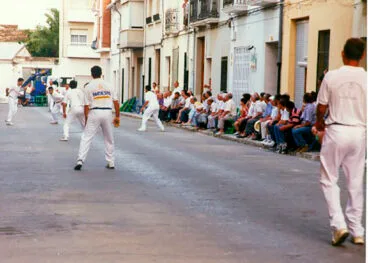 Partida de pilota valenciana durante la Fira i Festes de Pego