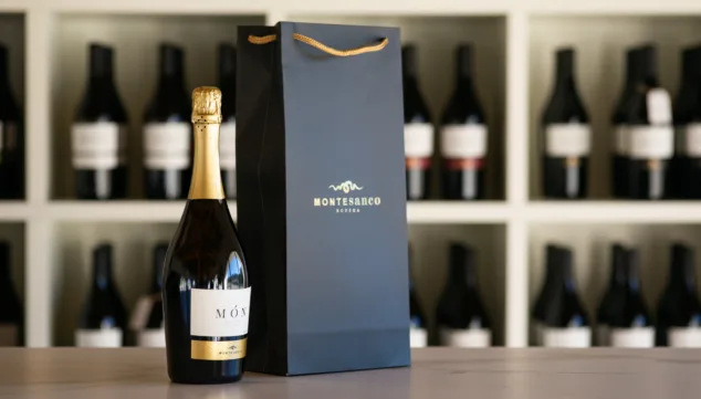 ten un detalle con las botellas de montesanco
