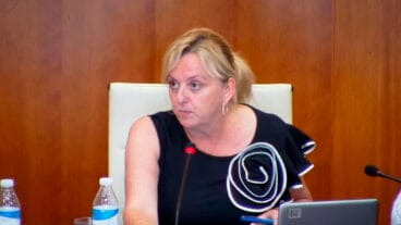 Ana Sala en el pleno extraordinario de julio de 2023 en Calp