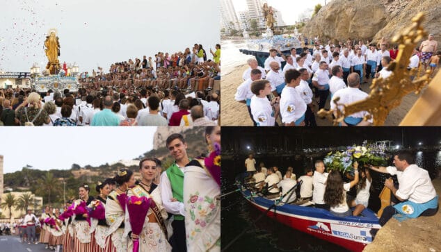 calp luce la gran devocion por la mare de deu del carme en la ofrenda y procesion que pone fin a las fiestas en su honor