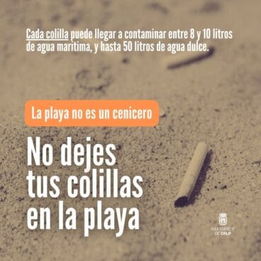 Campaña informativa sobre las colillas en Calp