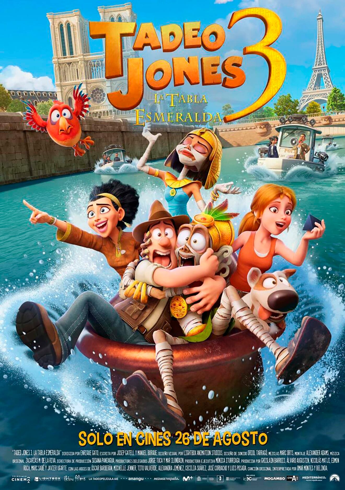 Cartel de Tadeo Jones 3 la tabla esmeralda