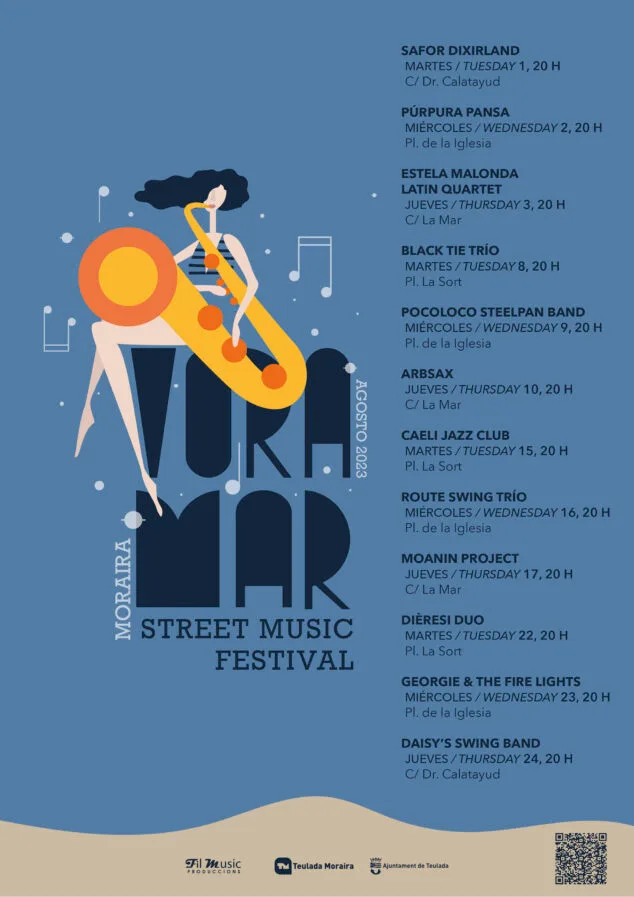 El mejor Jazz Als Porxes llega a Teulada Moraira como novedad del Voramar Street Music Festival 2 Imagen: Cartel del Voramar Street Music Festival de Teulada Moraira