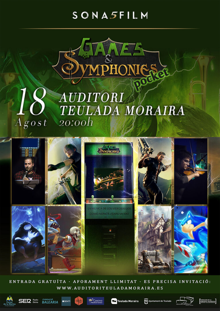 Cartel Sonafilm Games and Symphonies Pocket en el Auditori Teulada Moraira