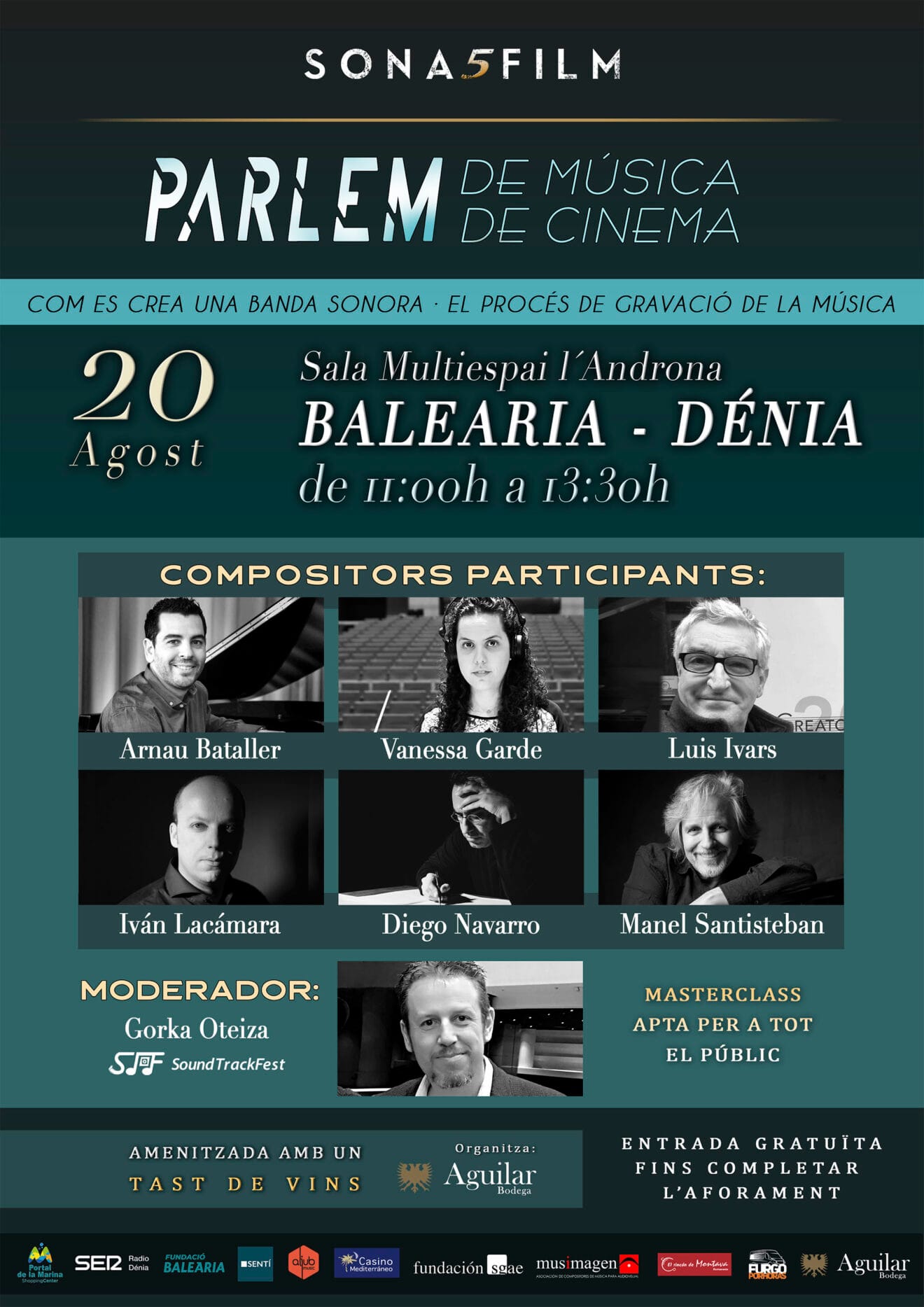 Cartel  Sonafilm Parlem de música de cine en Dénia