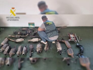 La Guardia Civil recupera los catalizadores robados en la Marina Alta