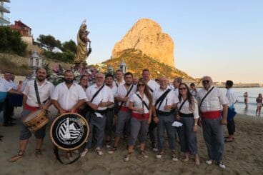 Colla de xirimiters El Carellot en la fiestas de la Virgen del Carmen de Calp
