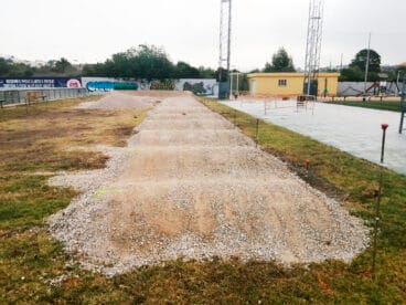 Obras del nuevo pump track de Calp