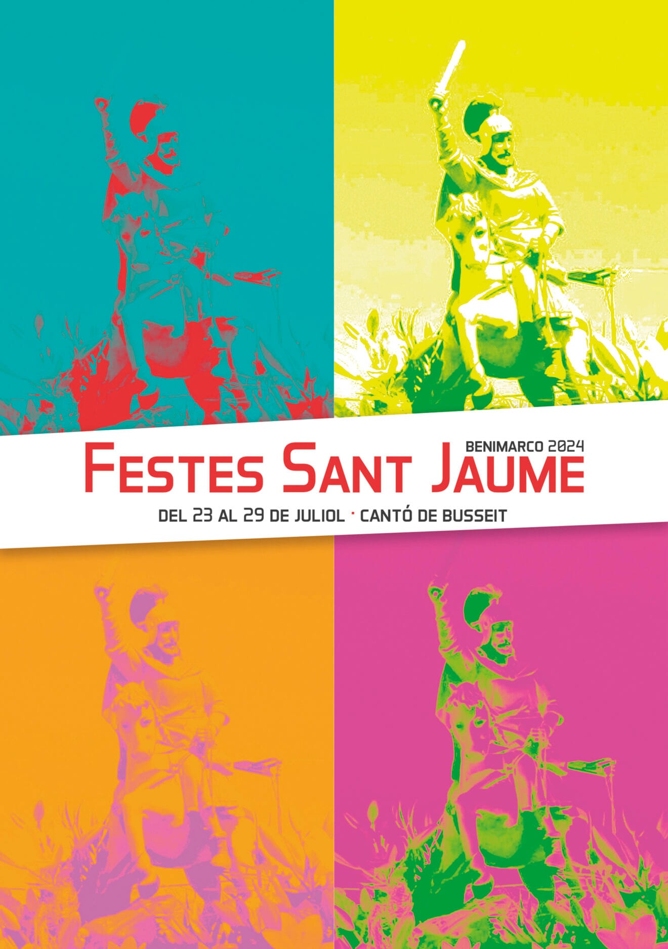 Portada de las fiestas de Sant Jaume en la partida Benimarco de Teulada Moraira de este año