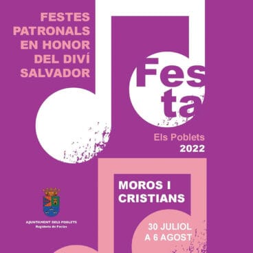 Portada del cartel de fiestas patronales de Els Poblets de 2022