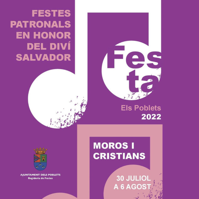 Imagen: Portada del cartel de fiestas patronales de Els Poblets de 2022