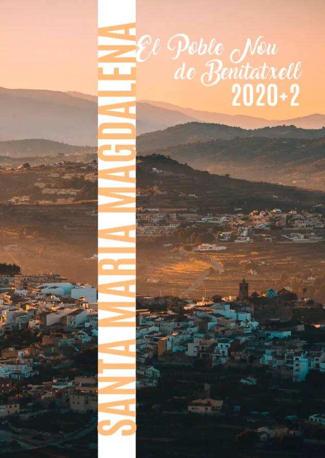 Programa de Fiestas Patronales del Poble Nou de Benitatxell - Santa María Magdalena 2022 1 Imagen: Portada del libro de fiestas patronales en honor a Santa María Magdalena de Benitatxell de 2022