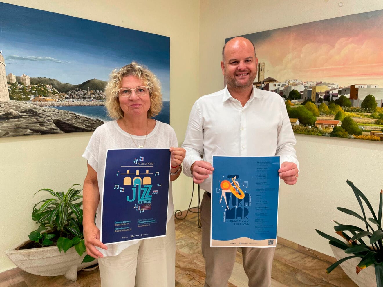 Presentación del Jazz Als Porxes dentro del Voramar Street Music Festival de Teulada Moraira