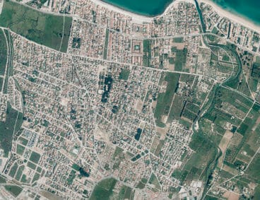 Urbanizaciones y chalets de Els Poblets hasta la Almadrava en la actualidad
