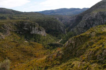 Vista del Barranc de l’Infern desde Vall d’Ebo