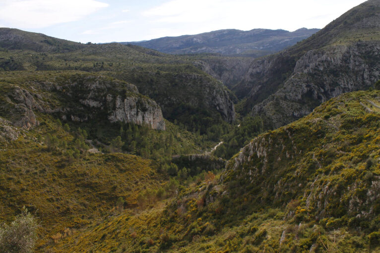 Vista del Barranc de l'Infern desde Vall d'Ebo