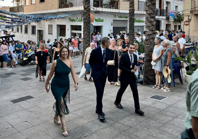 Autoridades de Calp en uno de los actos de fiestas