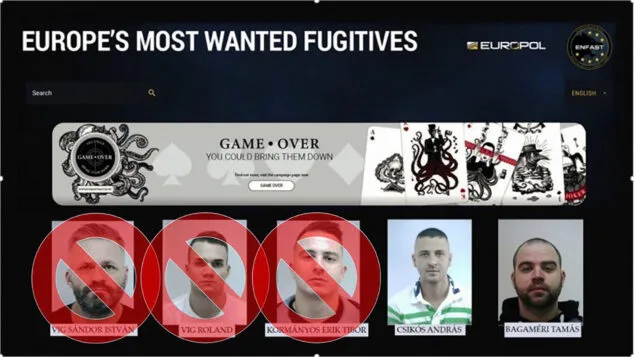 Detienen en Calp a 3 de los delincuentes internacionales más buscados por la EUROPOL 2 Imagen: Aviso de más buscados de la EUROPOL