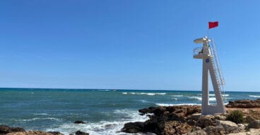 Bandera roja en El Trampolí de Dénia (archivo)
