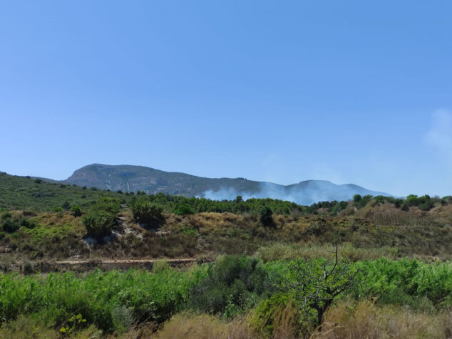 Imagen: Columna de humo del incendio en Gata de Gorgos - Vicente de Miguel