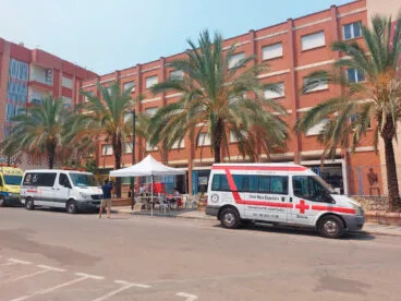 Espai veïnal de Pego prestado para acoger a los desalojados del incendio en la Vall d’Ebo
