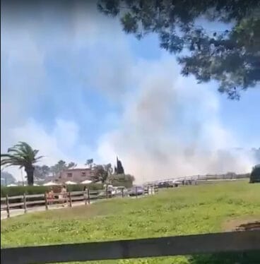 Humareda del incendio en Gata de Gorgos