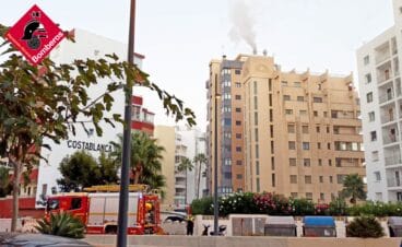 incendio en un edificio de calp