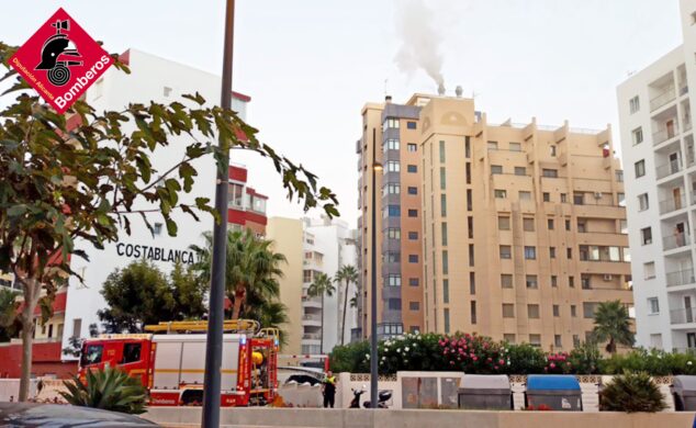Imagen: Incendio en un edificio de Calp