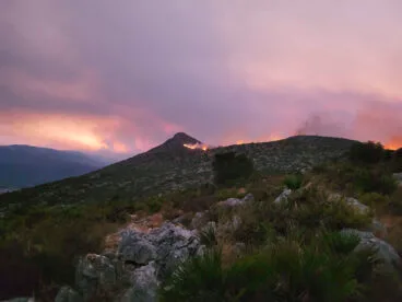 Llamas del incendio de Vall d’Ebo (lunes 15 de agosto)