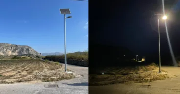 nuevas farolas instaladas en teulada