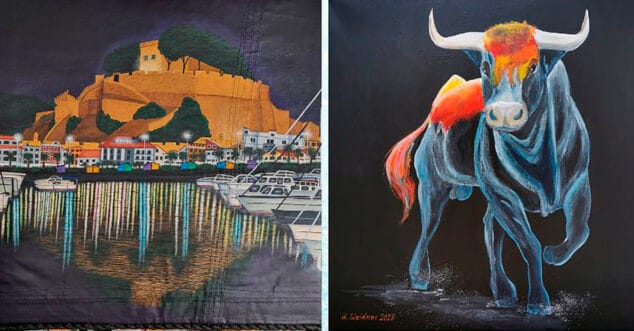 obras de la exposicion mar y mas en beniarbeig