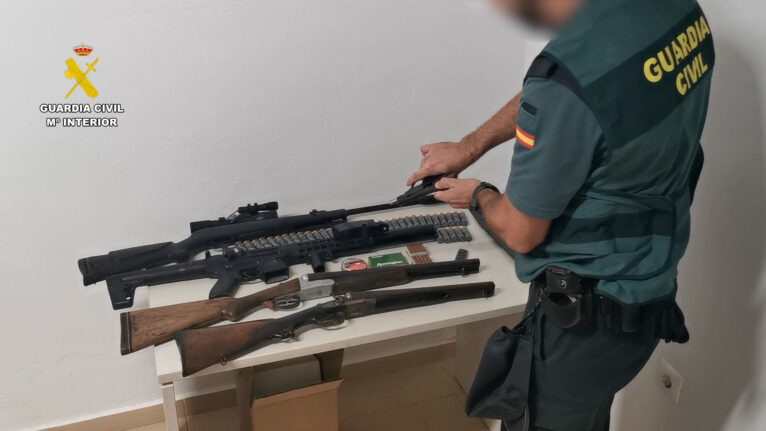 Armas incautadas en la operación Nobuki