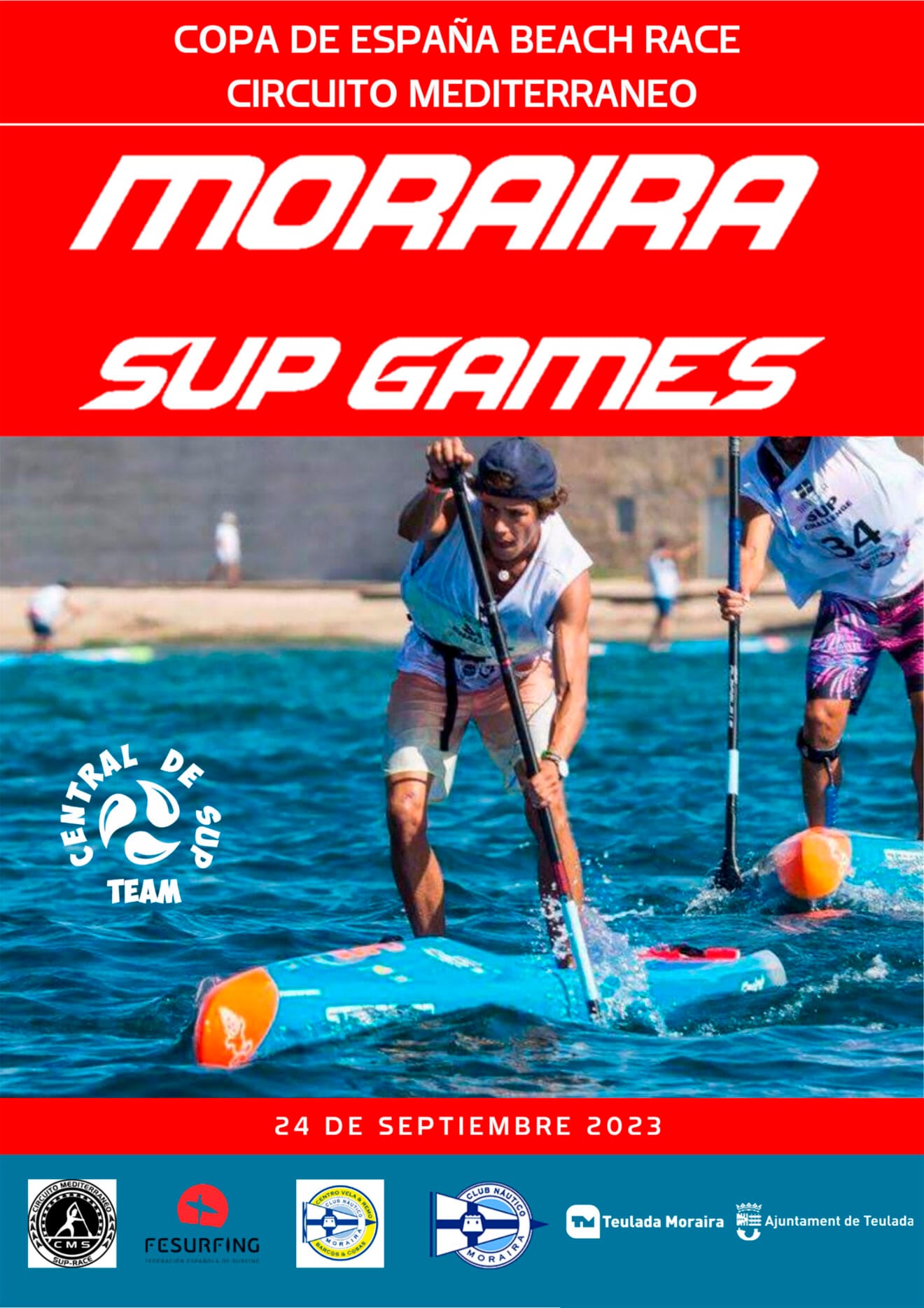 Cartel de la Copa de España Beach Race de Stand Up Paddle