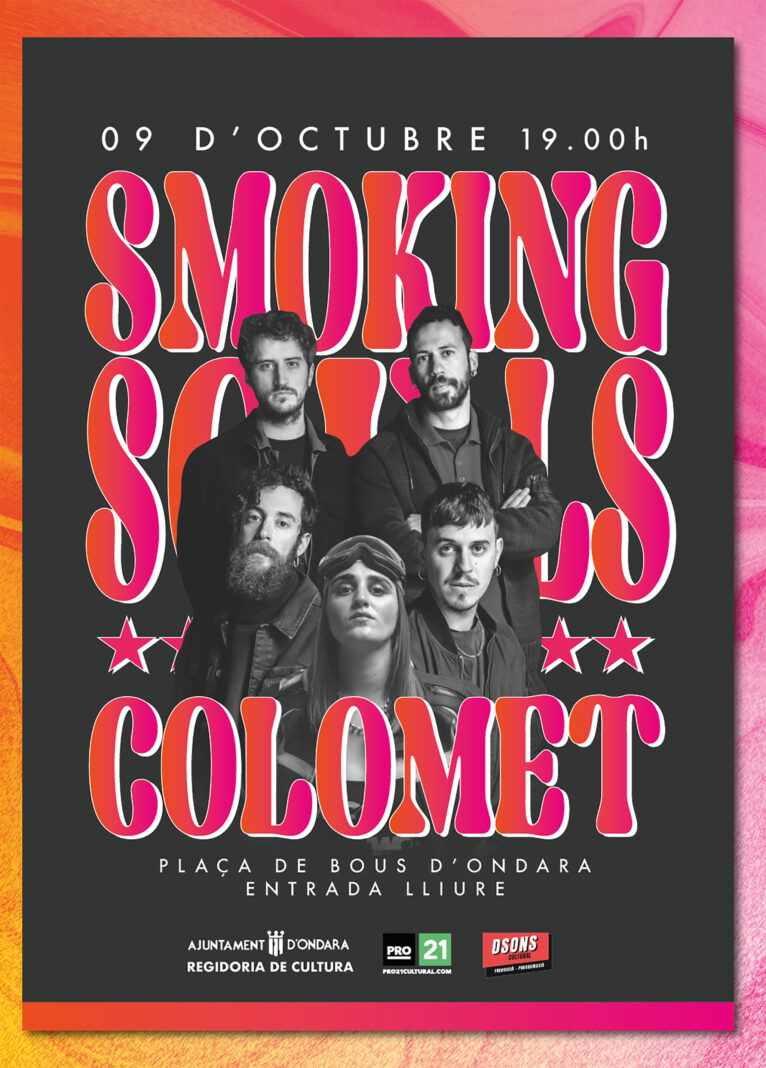 Cartel del concierto de Smoking Souls y Colomet en Arrels Ondara 2023