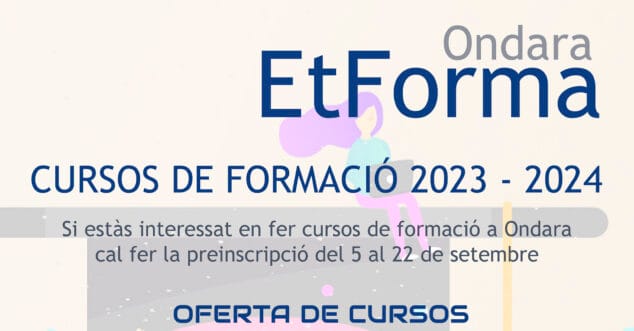 cursos ondara et forma para 2023 2024