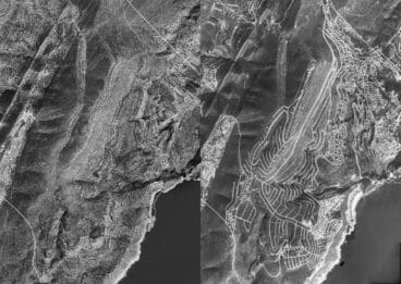 El Puig Llorença antes del boom inmobiliario en la década de los 50 y la montaña después, a finales de los 90