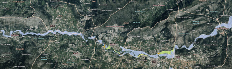 Mapa de riesgo de inundación en Llíber, Xaló, Alcalalí, Murla y Benigembla - PATRICOVA