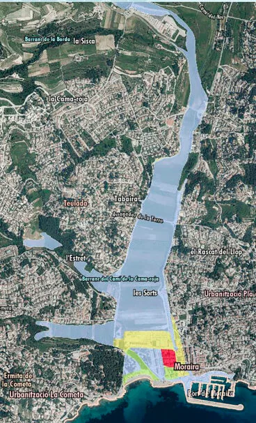 Mapa de riesgo de inundación en Teulada Moraira – PATRICOVA