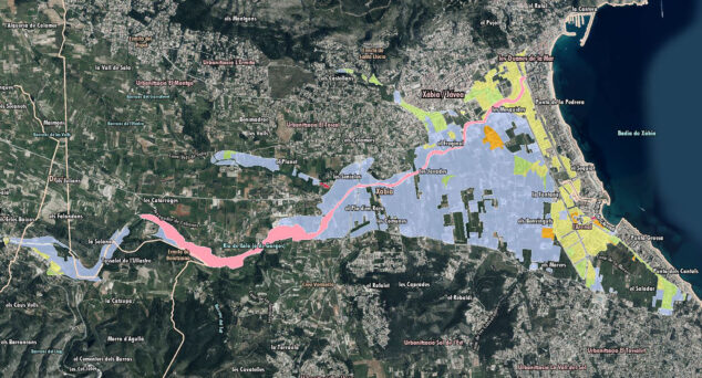 Imagen: Mapa de riesgo de inundación en Xàbia - PATRICOVA